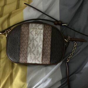 Michael Kors Black, Brown, and Cream Crossbody Bag